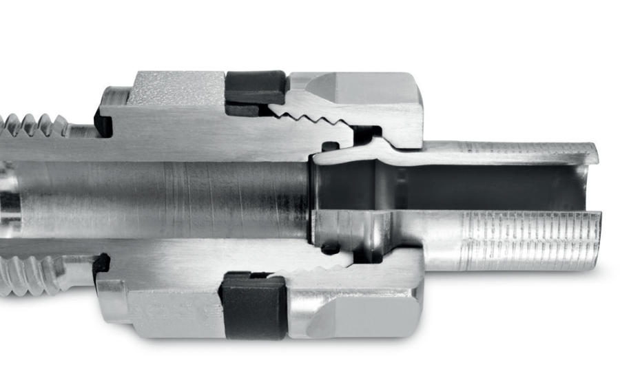 New Parker's EO3® Flareless Fitting Visually Confirms Completed Tube